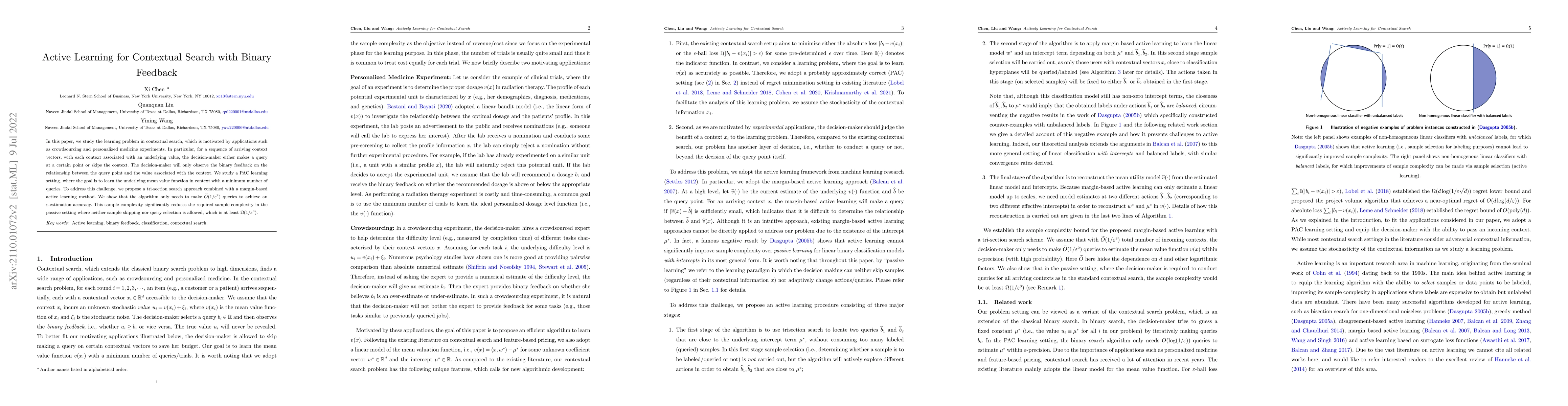 Thumbnail for Active Learning for Contextual Search with Binary Feedbacks