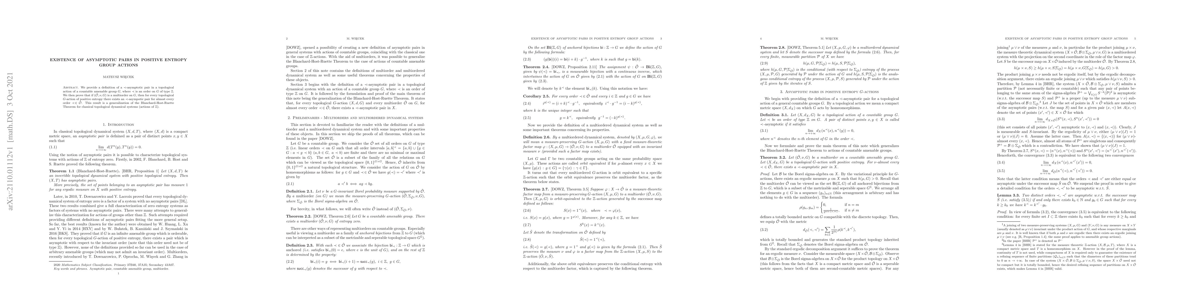 Thumbnail for Existence of asymptotic pairs in positive entropy group actions