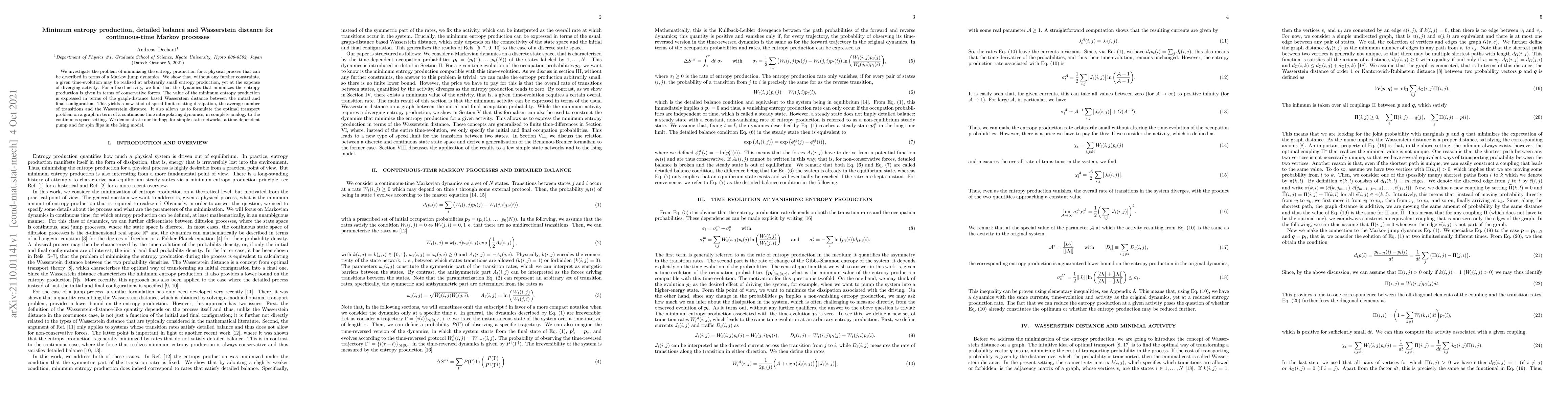 Thumbnail for Minimum entropy production, detailed balance and Wasserstein distance
  for continuous-time Markov processes