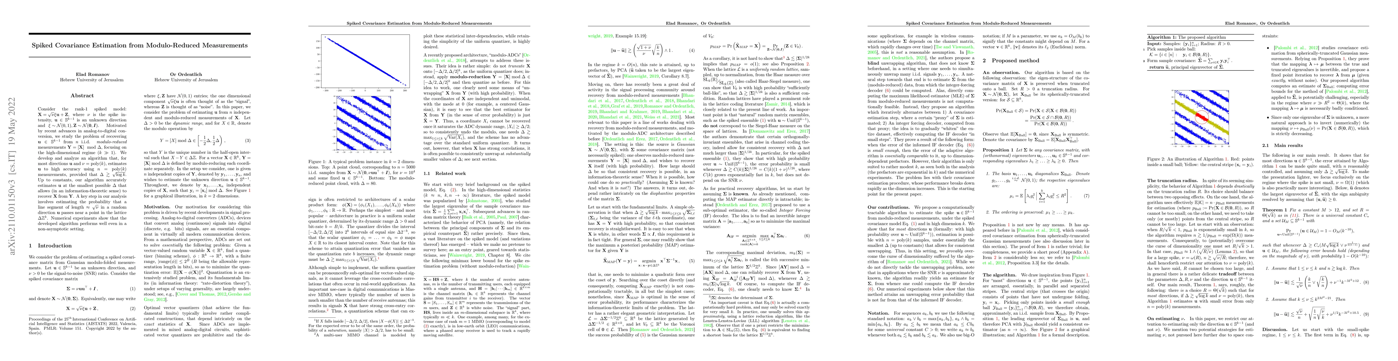 Thumbnail for Spiked Covariance Estimation from Modulo-Reduced Measurements