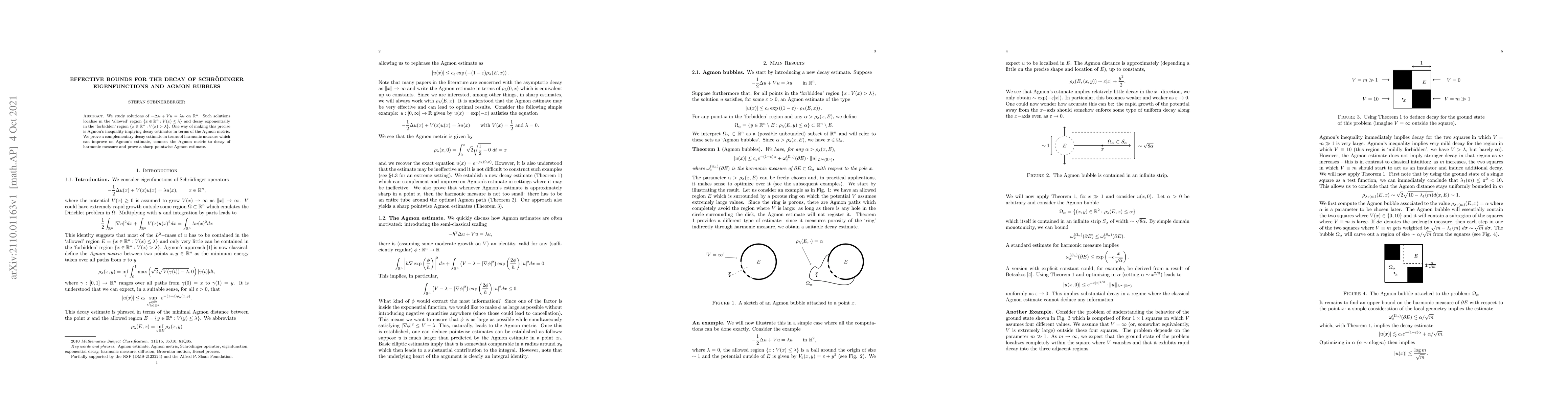 Thumbnail for Effective Bounds for the Decay of Schr\"odinger Eigenfunctions and Agmon
  bubbles