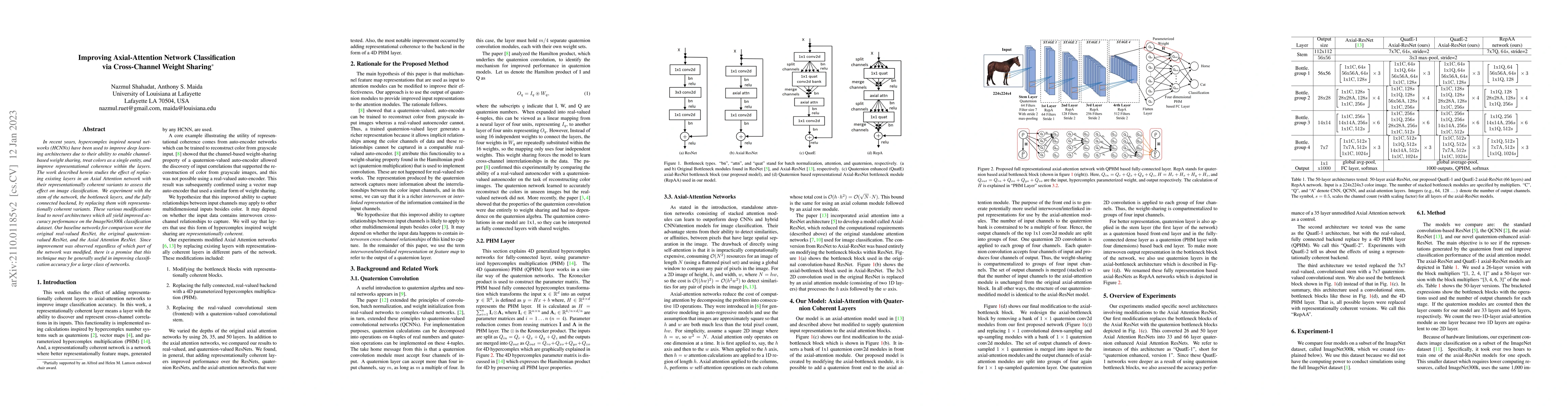 Thumbnail for Improving Axial-Attention Network Classification via Cross-Channel
  Weight Sharing