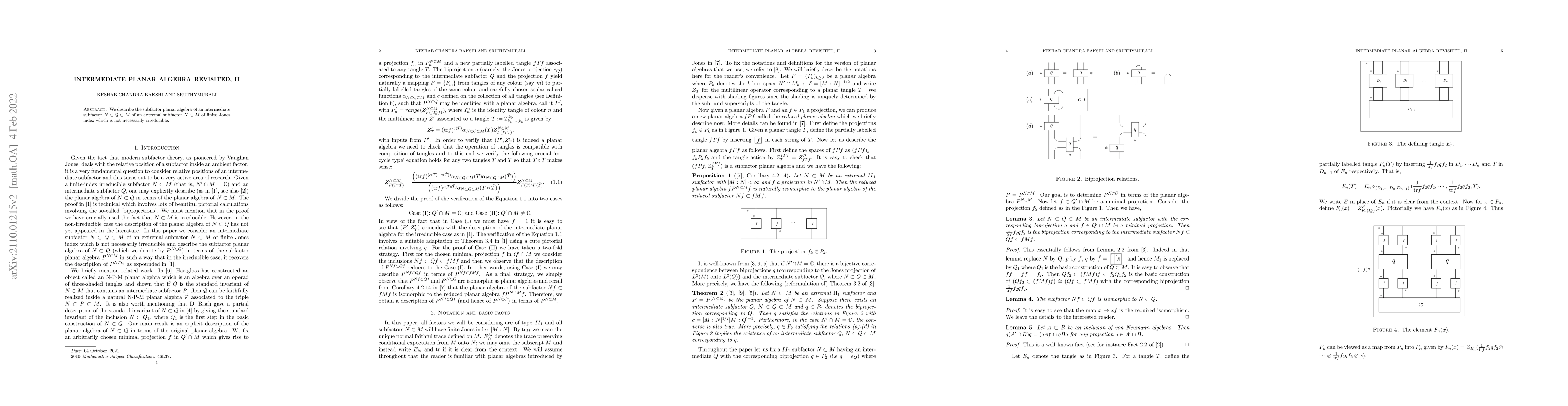 Thumbnail for Intermediate planar algebra revisited, II