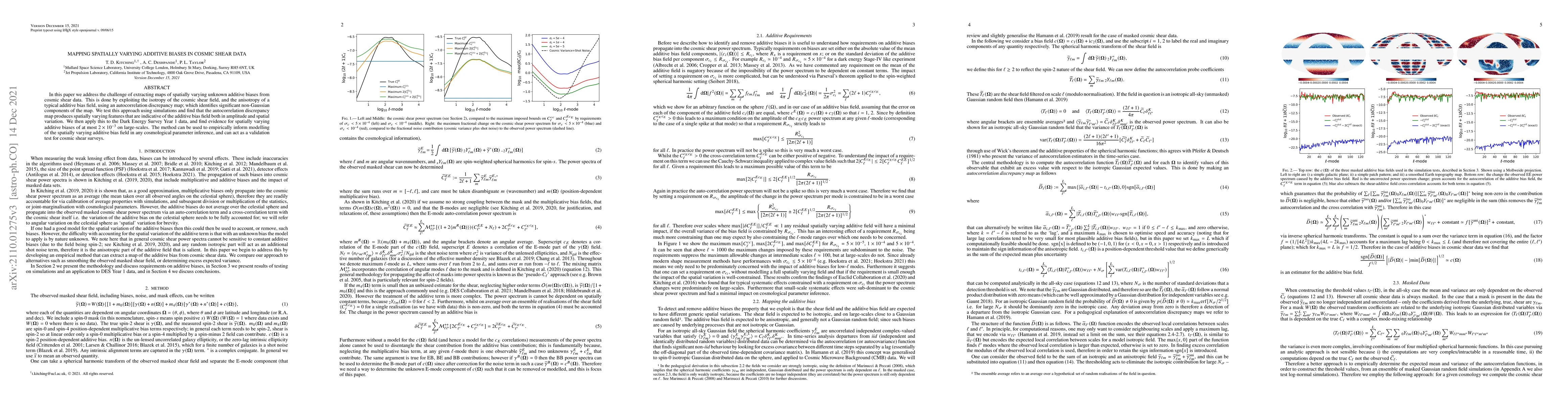 Thumbnail for Mapping Spatially Varying Additive Biases in Cosmic Shear Data