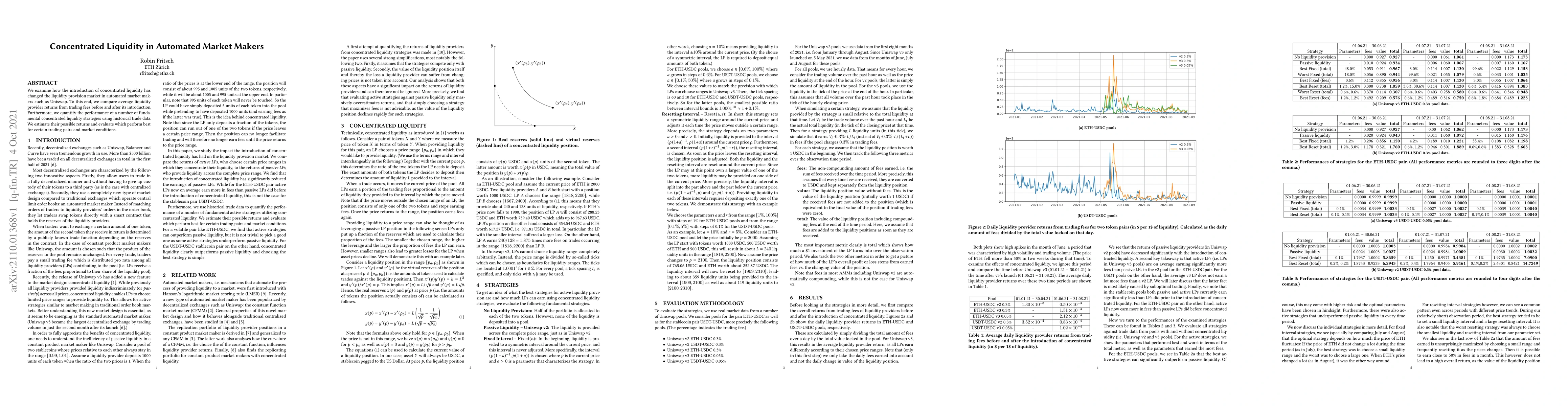 Thumbnail for Concentrated Liquidity in Automated Market Makers