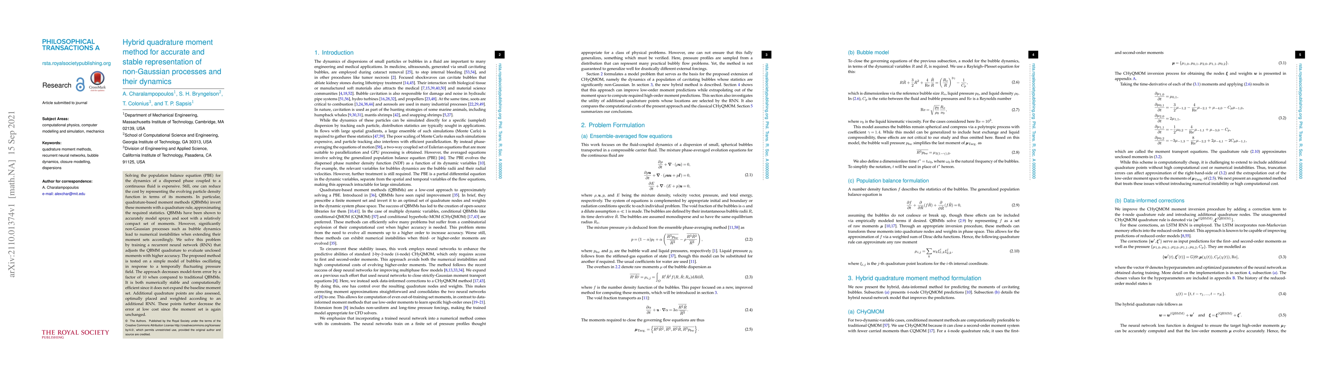 Thumbnail for Hybrid quadrature moment method for accurate and stable representation
  of non-Gaussian processes and their dynamics