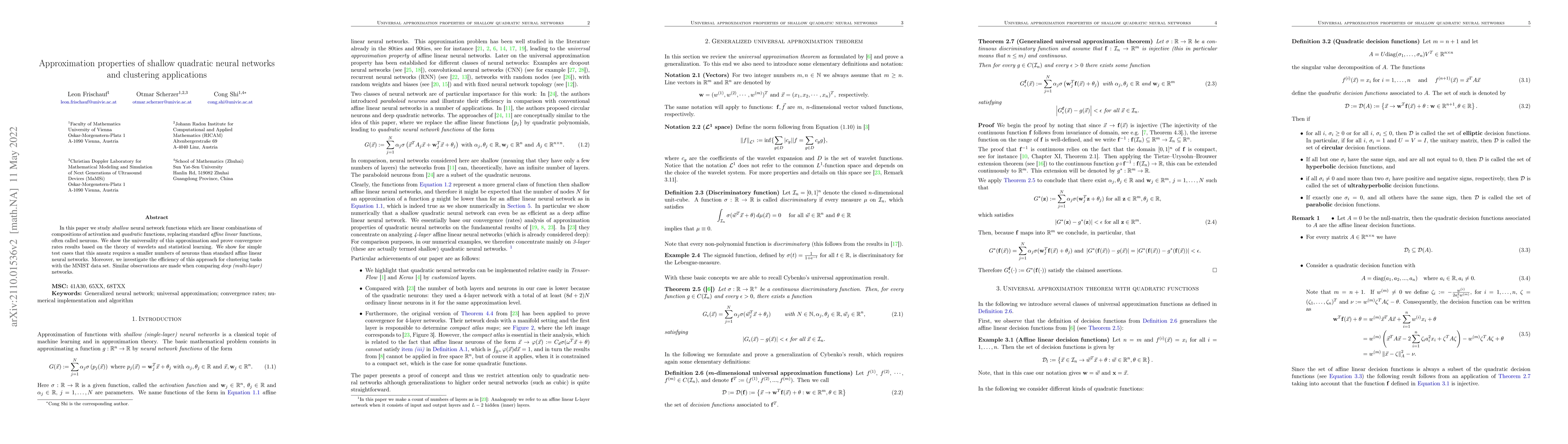 Thumbnail for Universal approximation properties of shallow quadratic neural networks