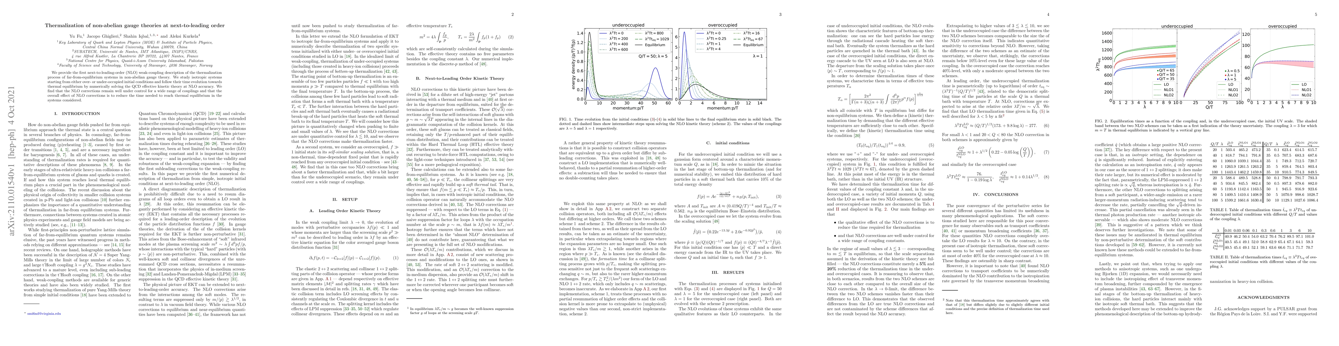 Thumbnail for Thermalization of non-abelian gauge theories at next-to-leading order