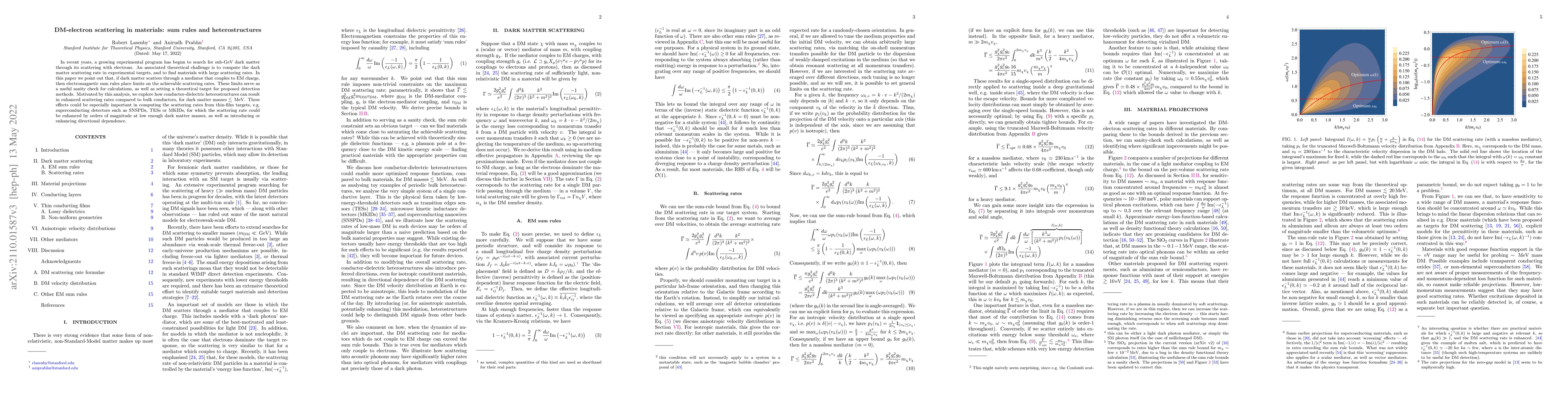 Thumbnail for DM-electron scattering in materials: sum rules and heterostructures