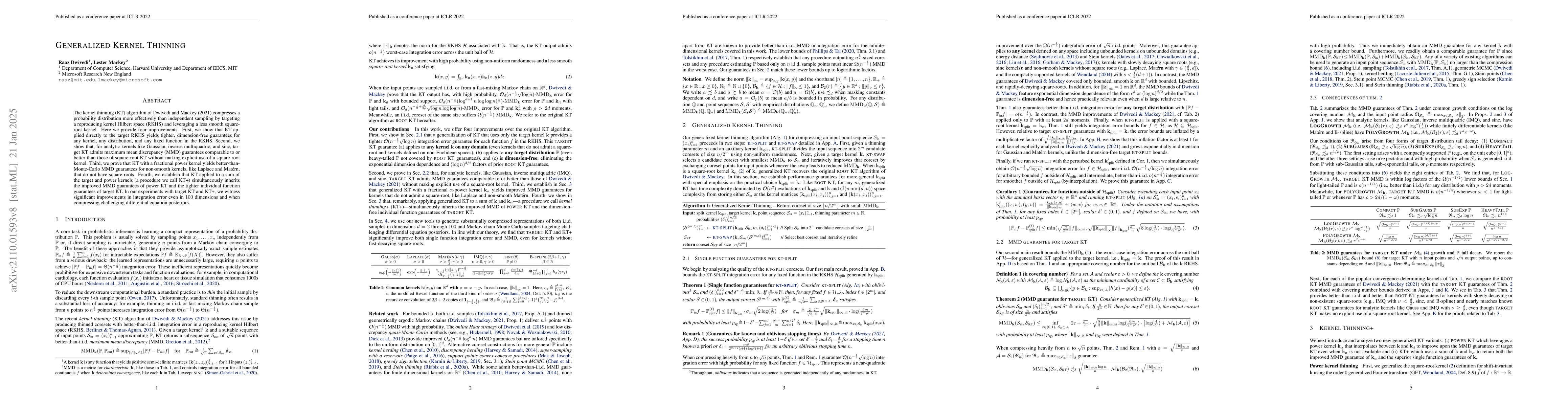 Thumbnail for Generalized Kernel Thinning