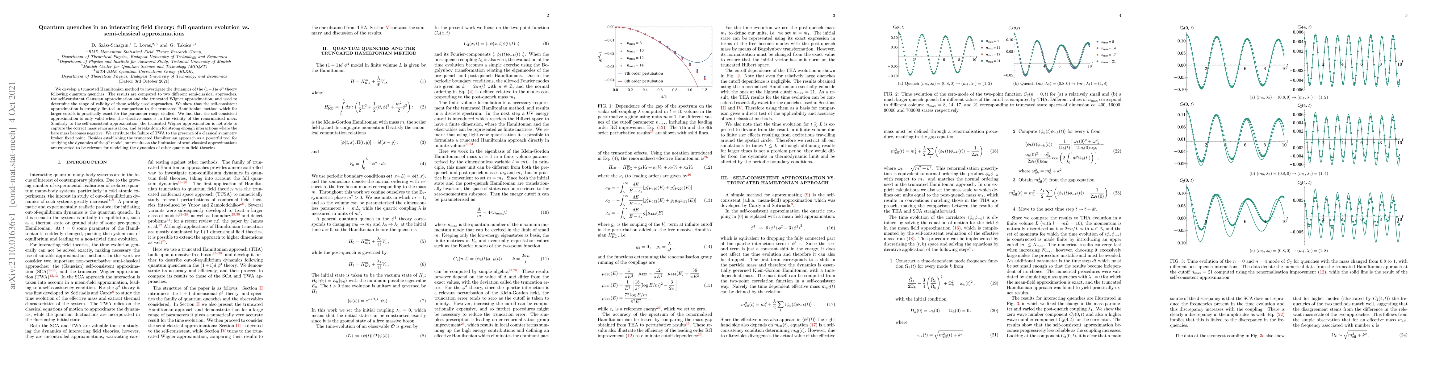 Thumbnail for Quantum quenches in an interacting field theory: full quantum evolution
  vs. semi-classical approximations
