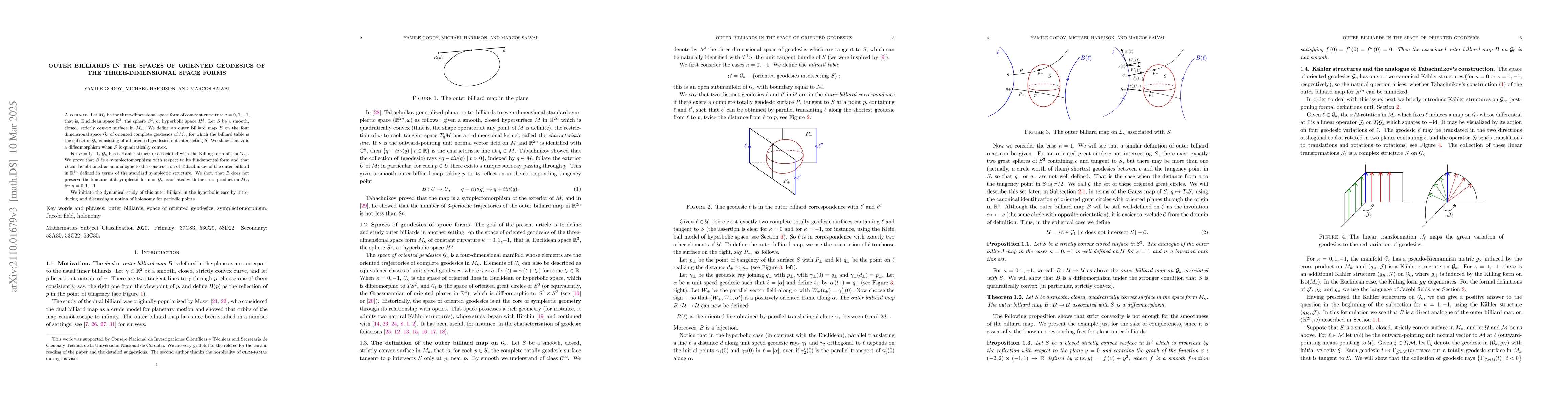 Thumbnail for Outer billiards in the spaces of oriented geodesics of the three
  dimensional space forms