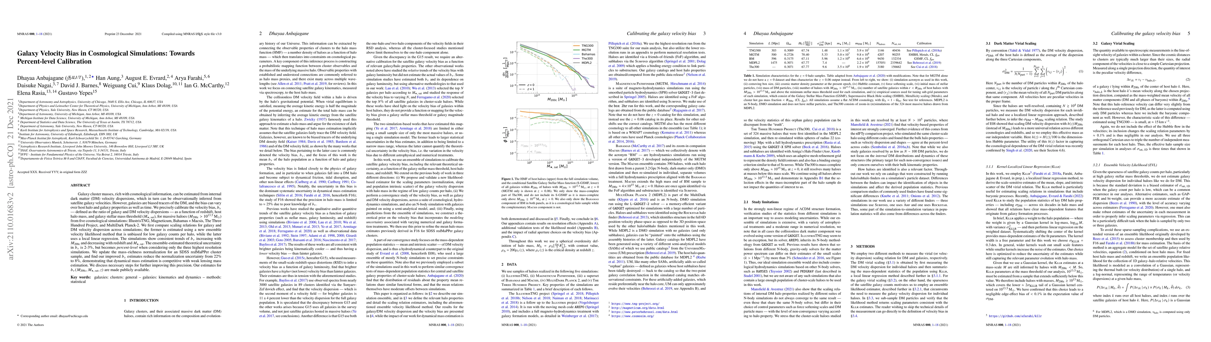 Thumbnail for Galaxy Velocity Bias in Cosmological Simulations: Towards Percent-level
  Calibration