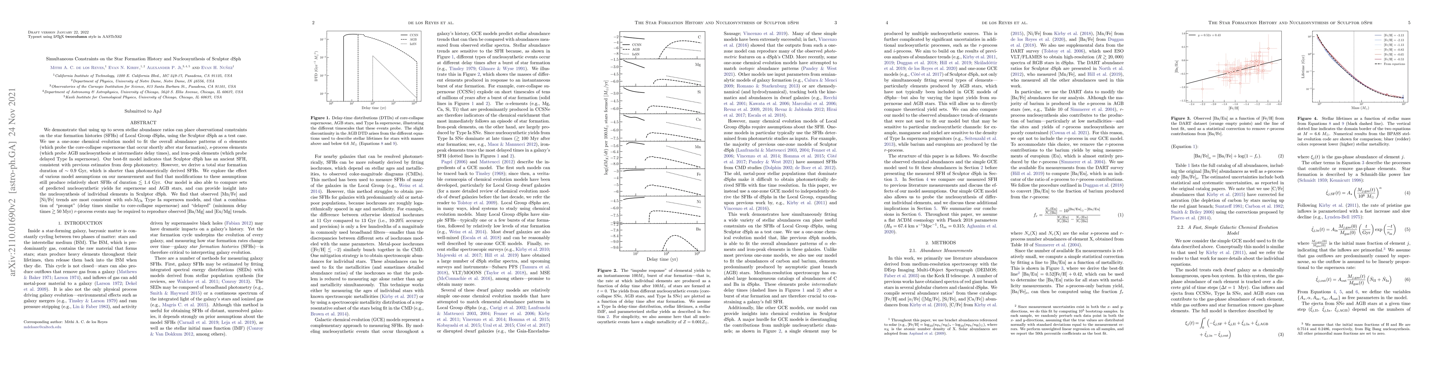 Thumbnail for Simultaneous Constraints on the Star Formation History and
  Nucleosynthesis of Sculptor dSph