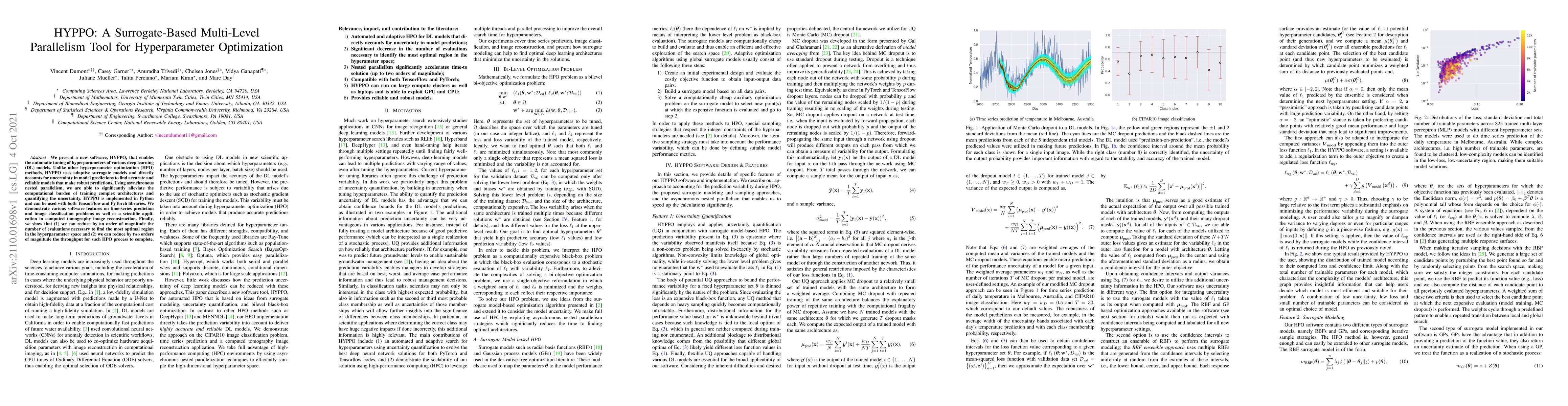Thumbnail for HYPPO: A Surrogate-Based Multi-Level Parallelism Tool for Hyperparameter
  Optimization
