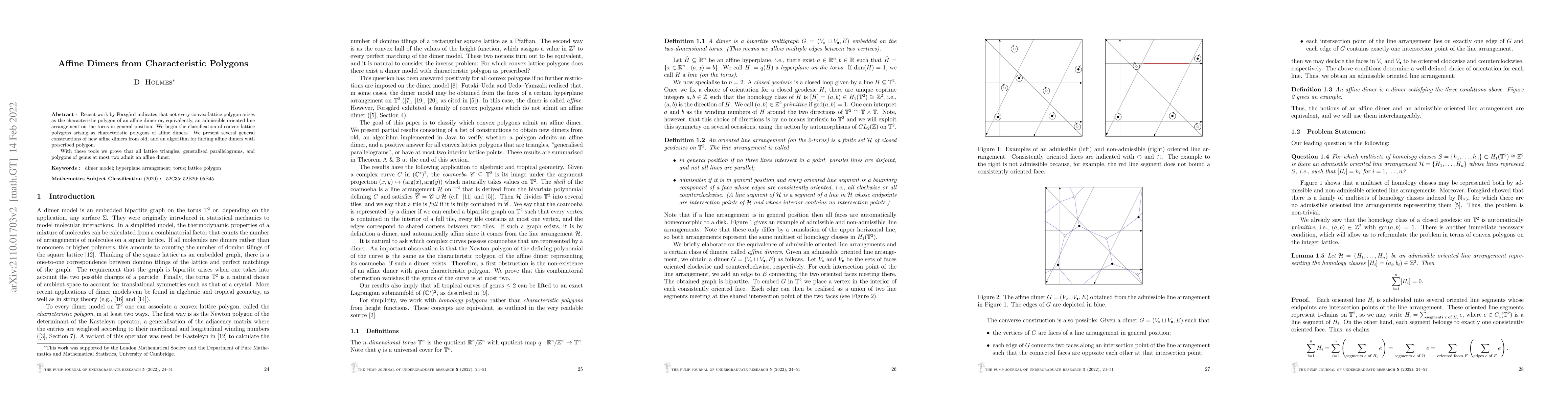 Thumbnail for Affine dimers from characteristic polygons