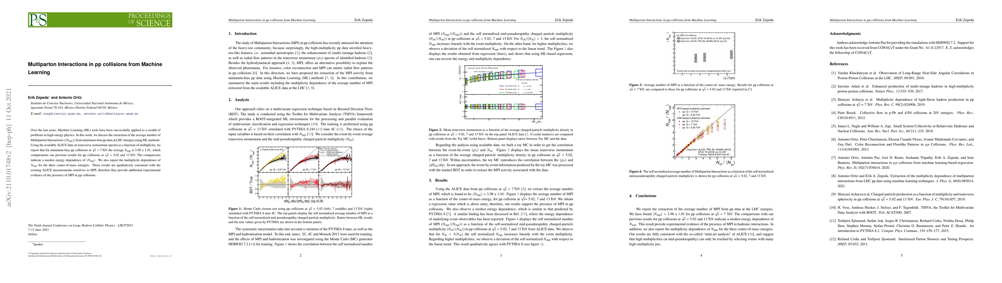 Thumbnail for Multiparton Interactions in pp collisions from Machine Learning
