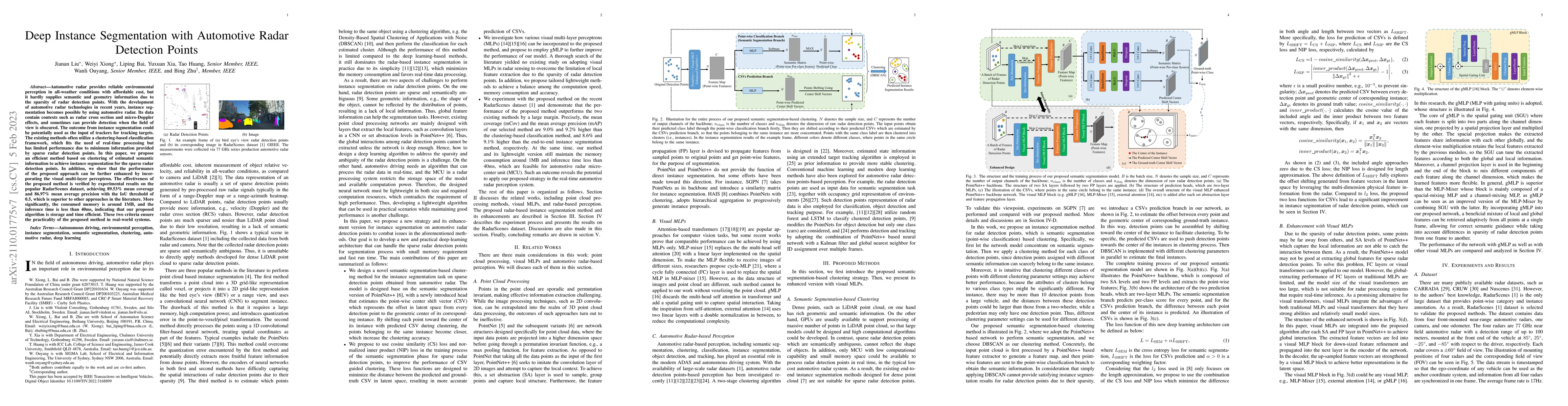 Thumbnail for Deep Instance Segmentation with Automotive Radar Detection Points