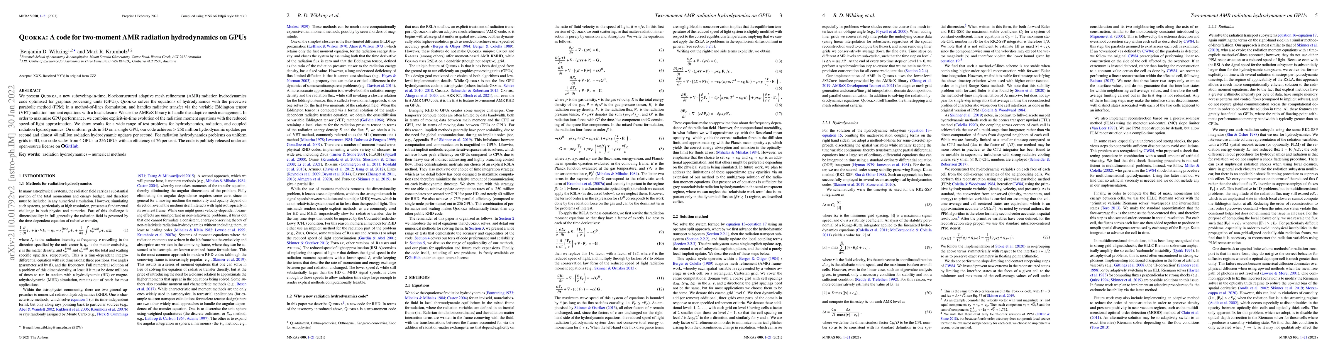 Thumbnail for Quokka: A code for two-moment AMR radiation hydrodynamics on GPUs