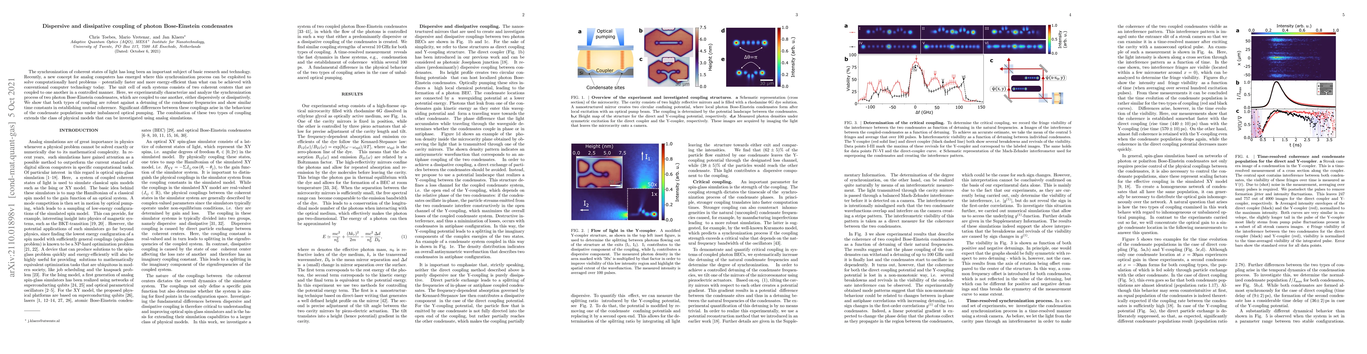 Thumbnail for Dispersive and dissipative coupling of photon Bose-Einstein condensates