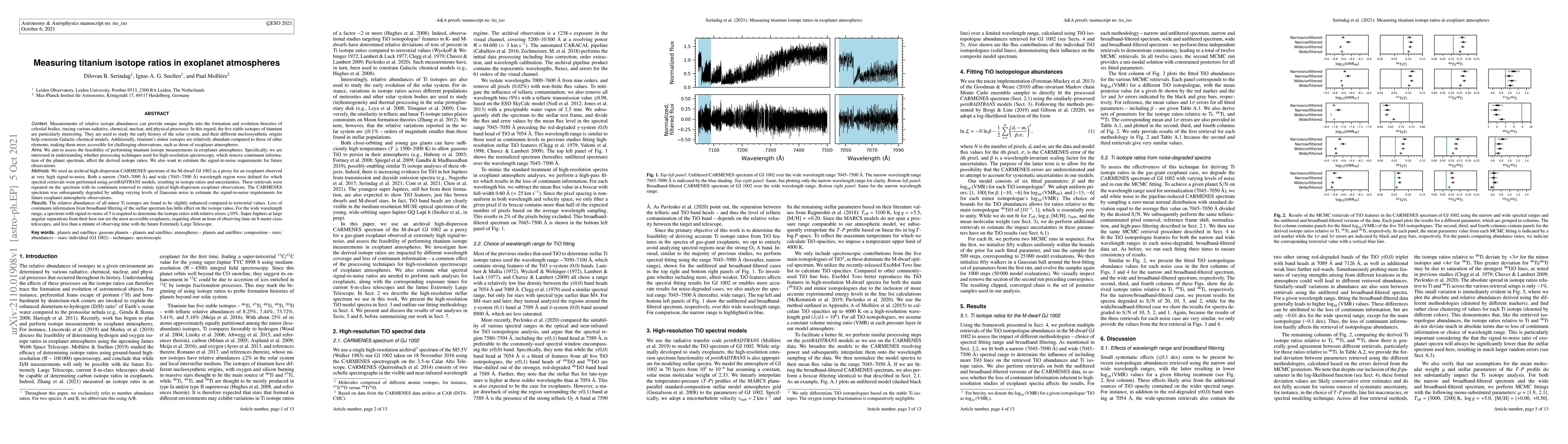 Thumbnail for Measuring titanium isotope ratios in exoplanet atmospheres