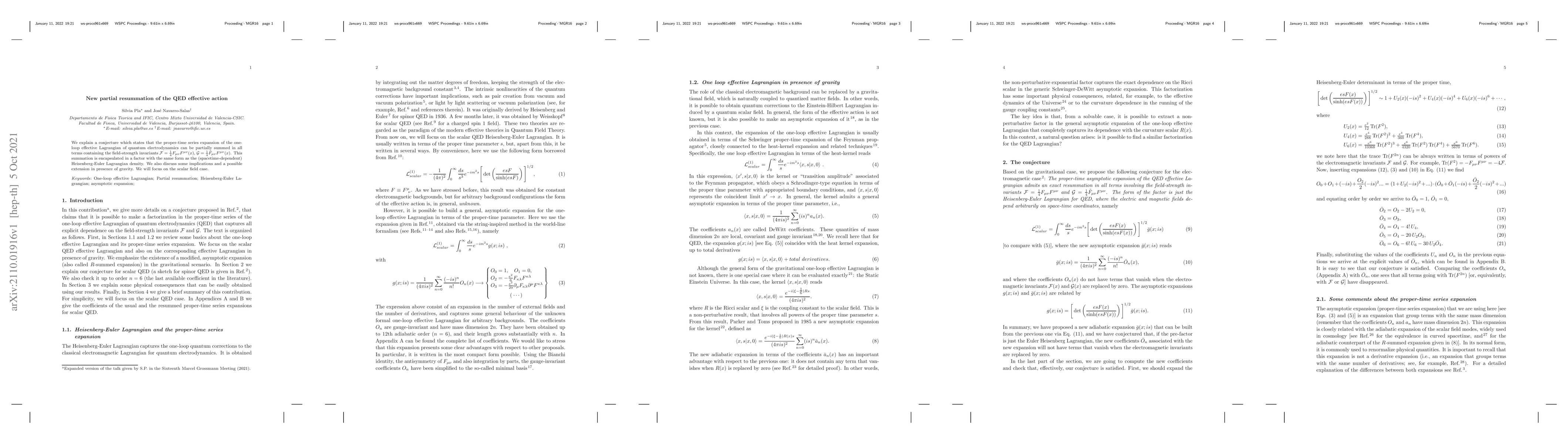 Thumbnail for New partial resummation of the QED effective action