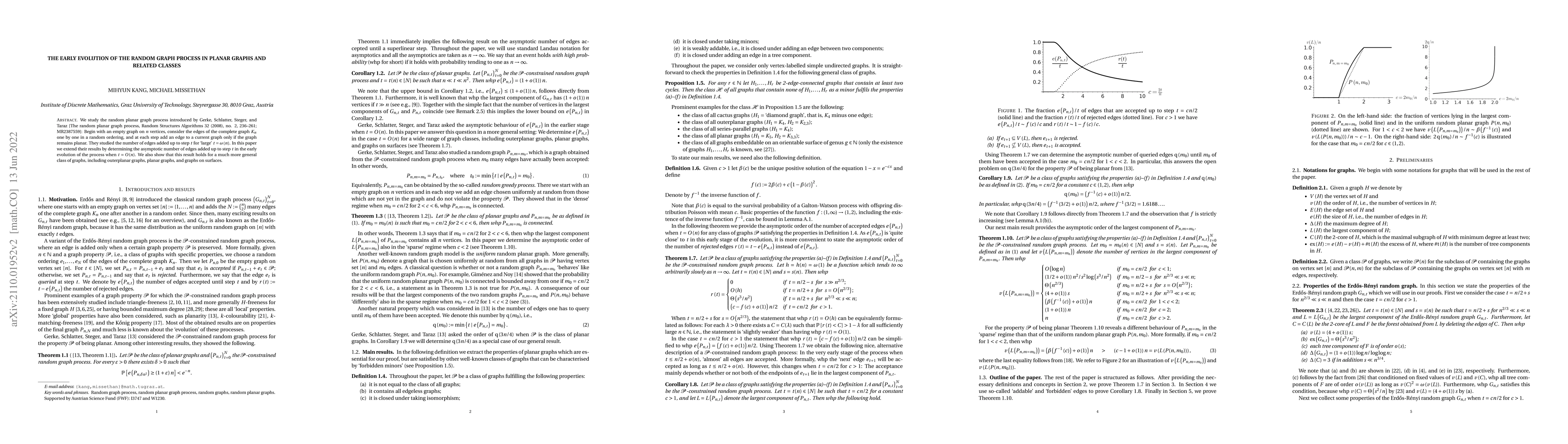 Thumbnail for The early evolution of the random graph process in planar graphs and
  related classes