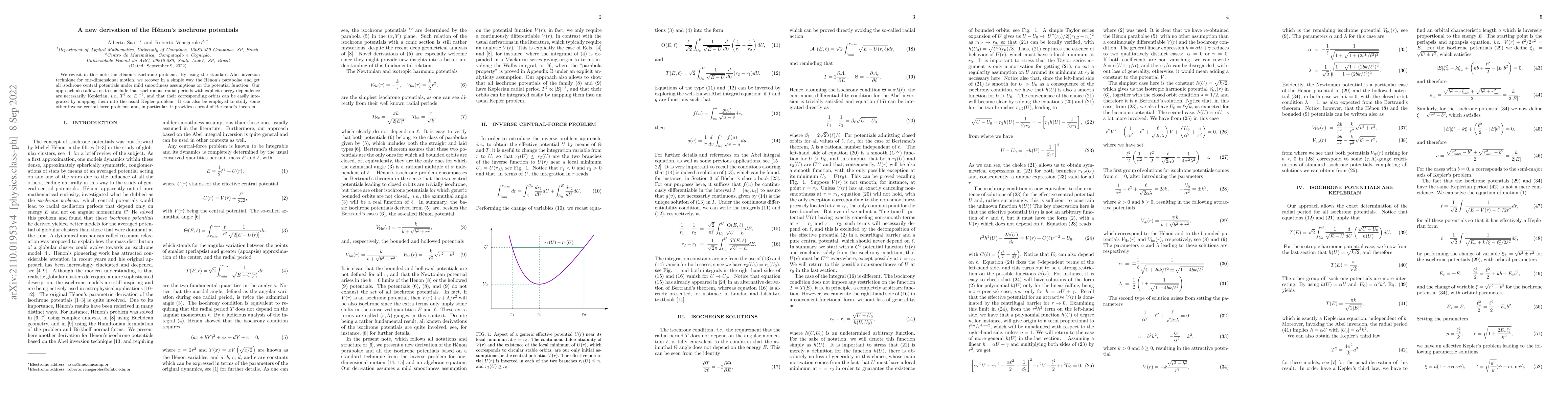 Thumbnail for A new derivation of the Henon's isochrone potentials