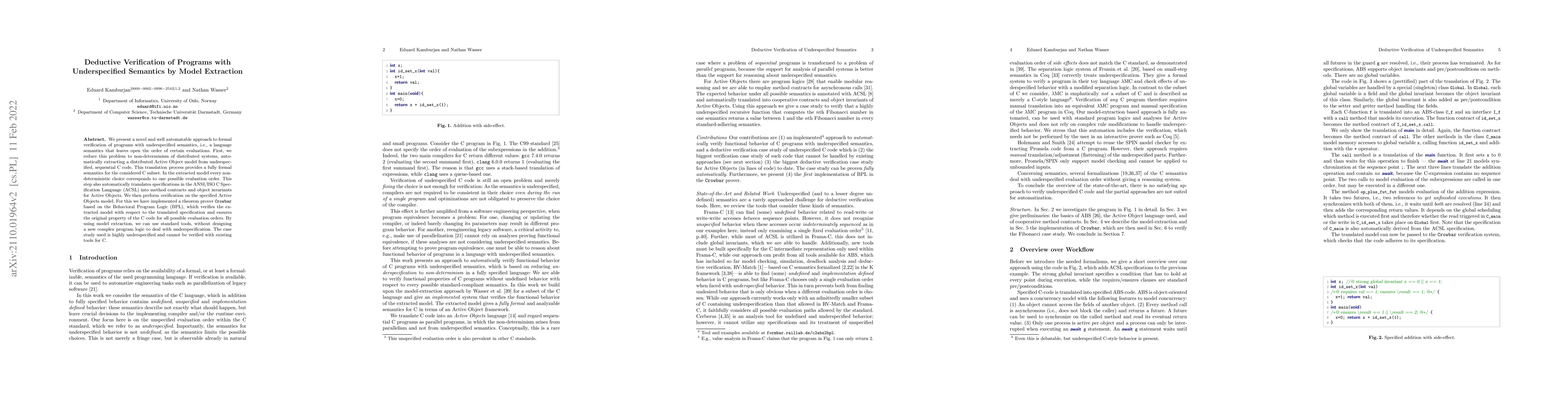 Thumbnail for Deductive Verification of Programs with Underspecified Semantics by
  Model Extraction
