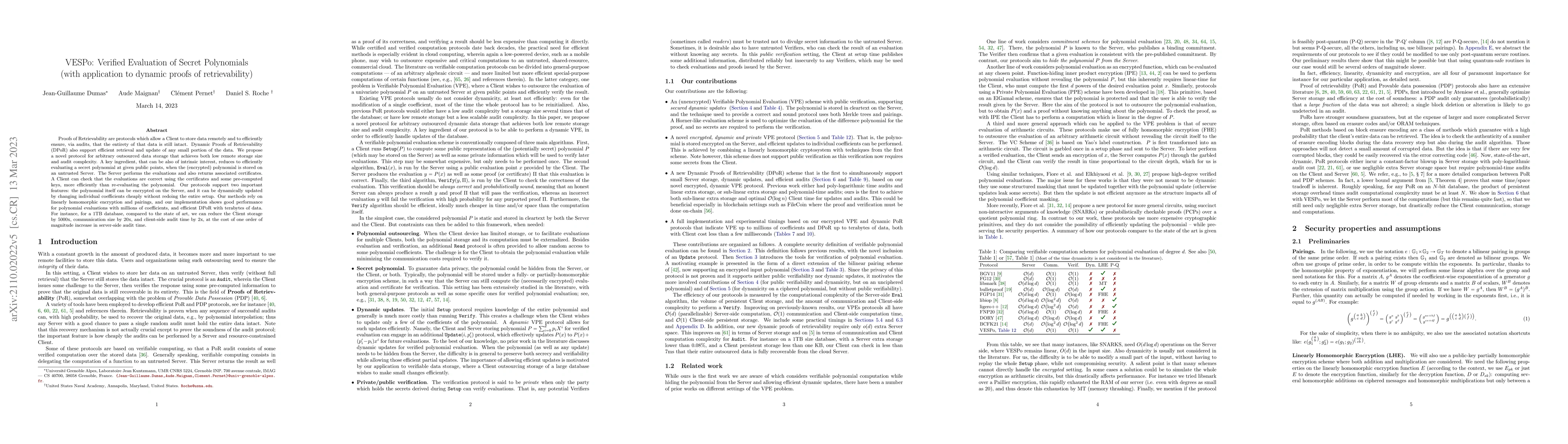 Thumbnail for VESPo: Verified Evaluation of Secret Polynomials
