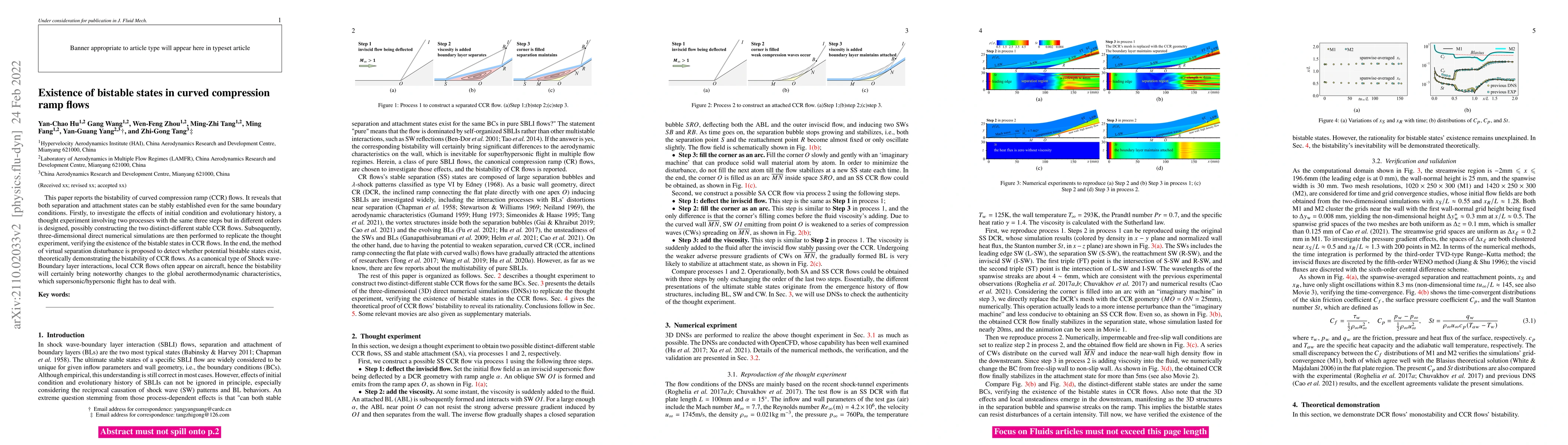 Thumbnail for Existence of bistable states in curved compression ramp flows