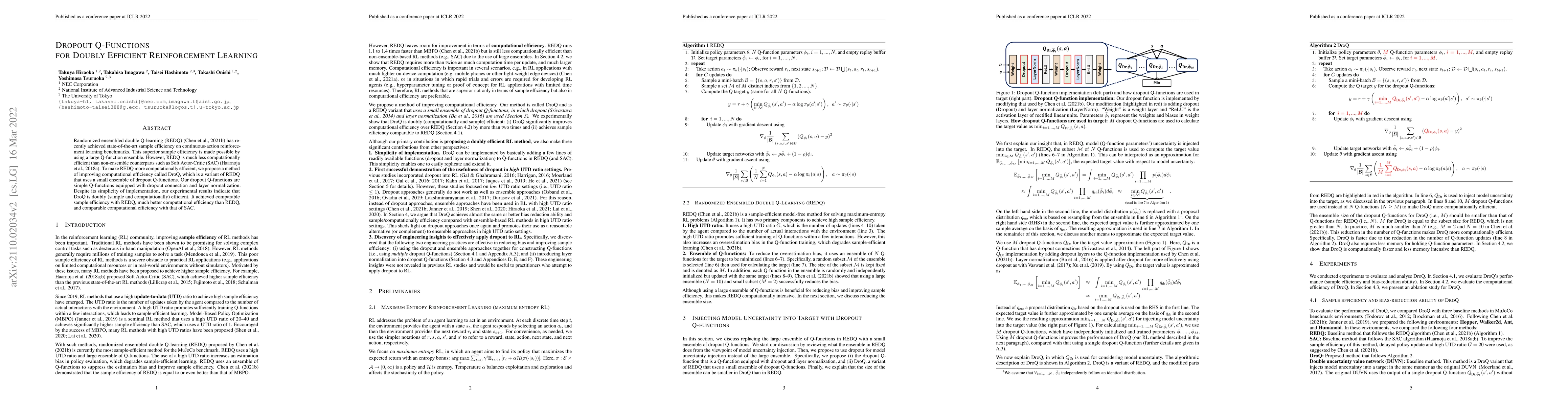 Thumbnail for Dropout Q-Functions for Doubly Efficient Reinforcement Learning
