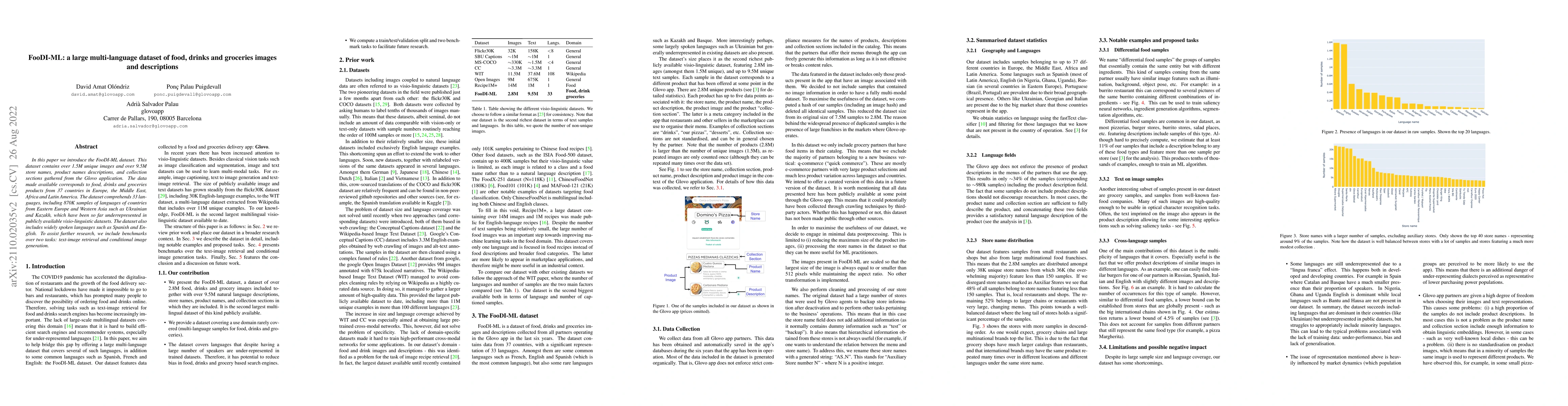 Thumbnail for FooDI-ML: a large multi-language dataset of food, drinks and groceries
  images and descriptions