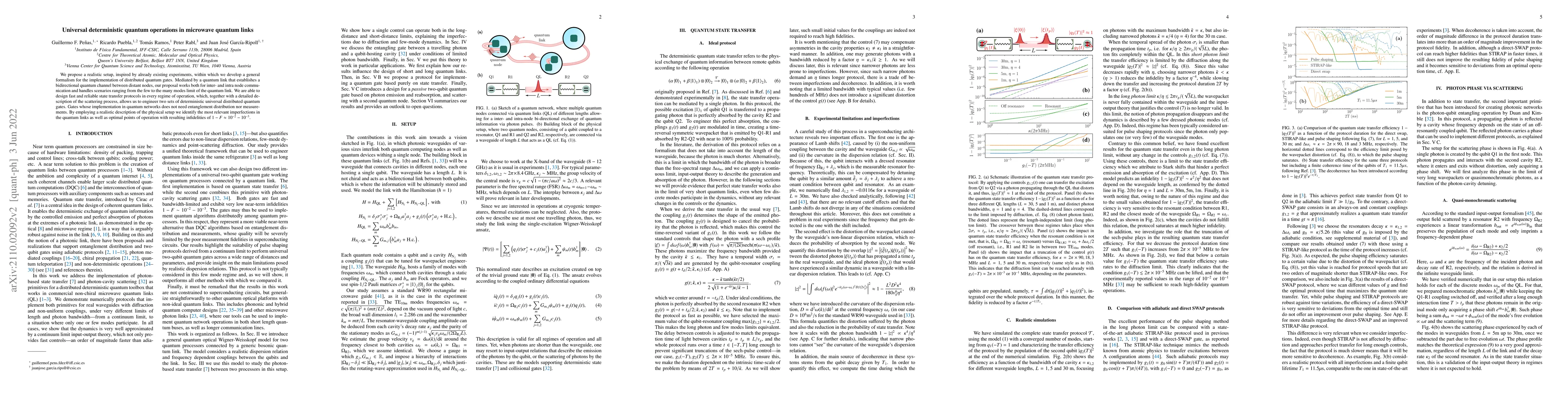 Thumbnail for Universal deterministic quantum operations in microwave quantum links