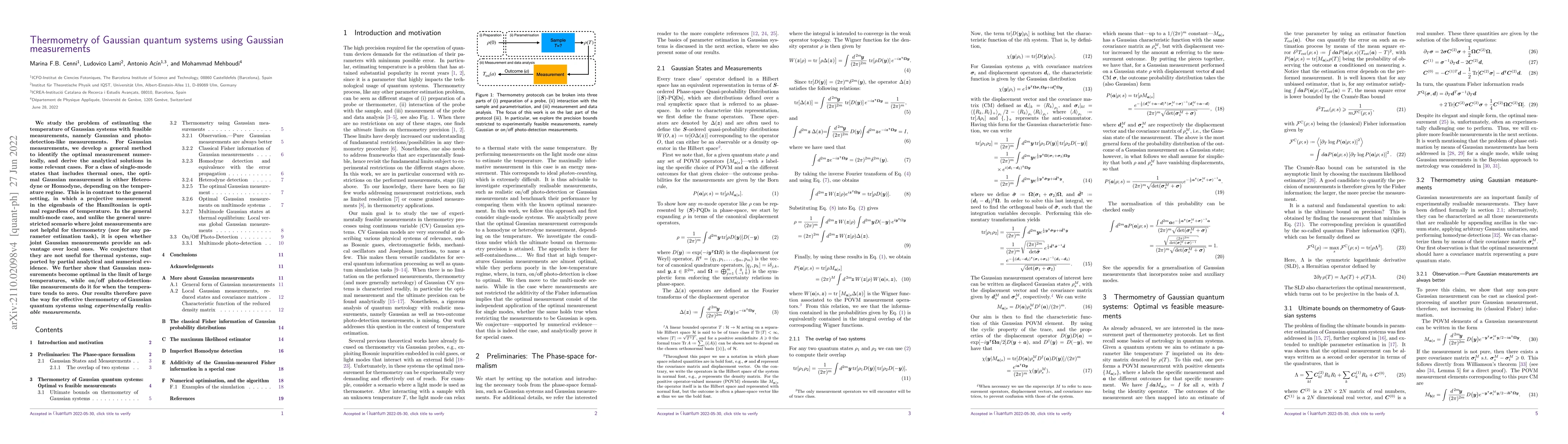 Thumbnail for Thermometry of Gaussian quantum systems using Gaussian measurements
