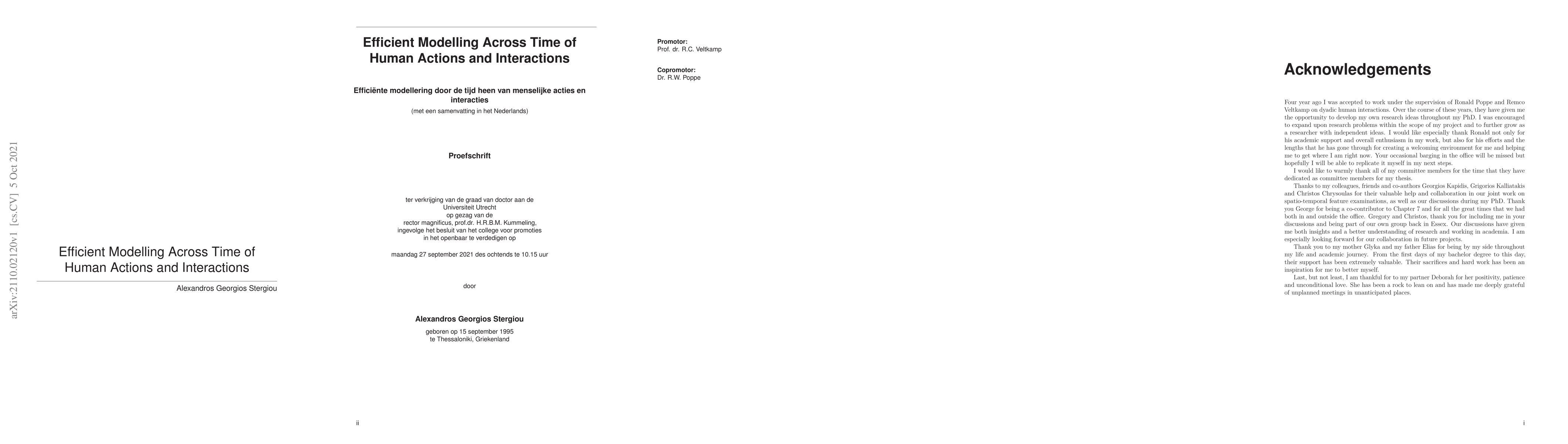 Thumbnail for Efficient Modelling Across Time of Human Actions and Interactions