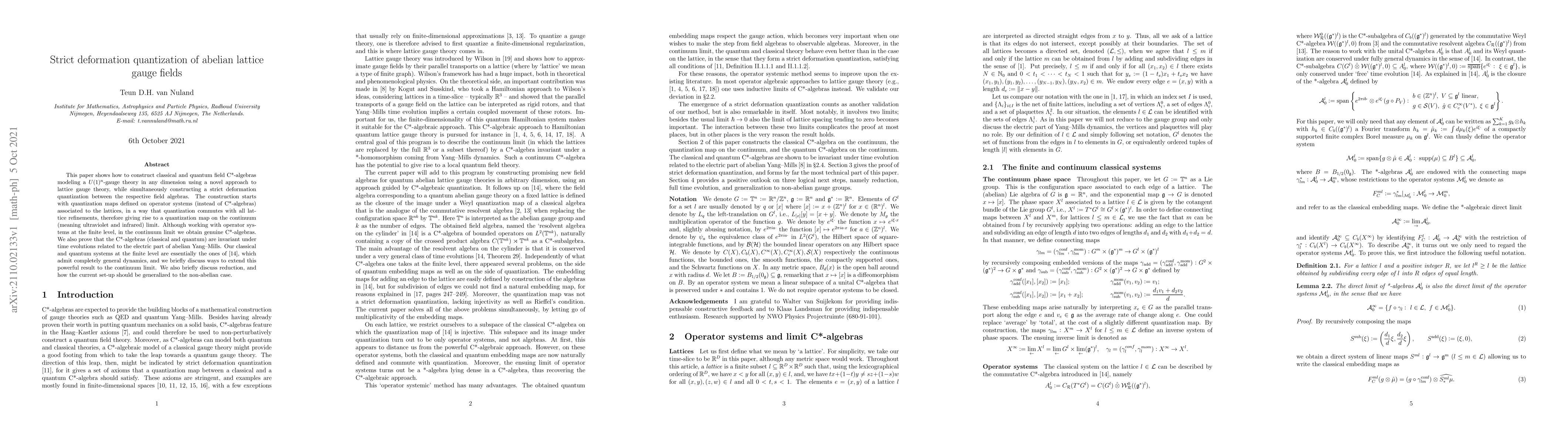 Thumbnail for Strict deformation quantization of abelian lattice gauge fields