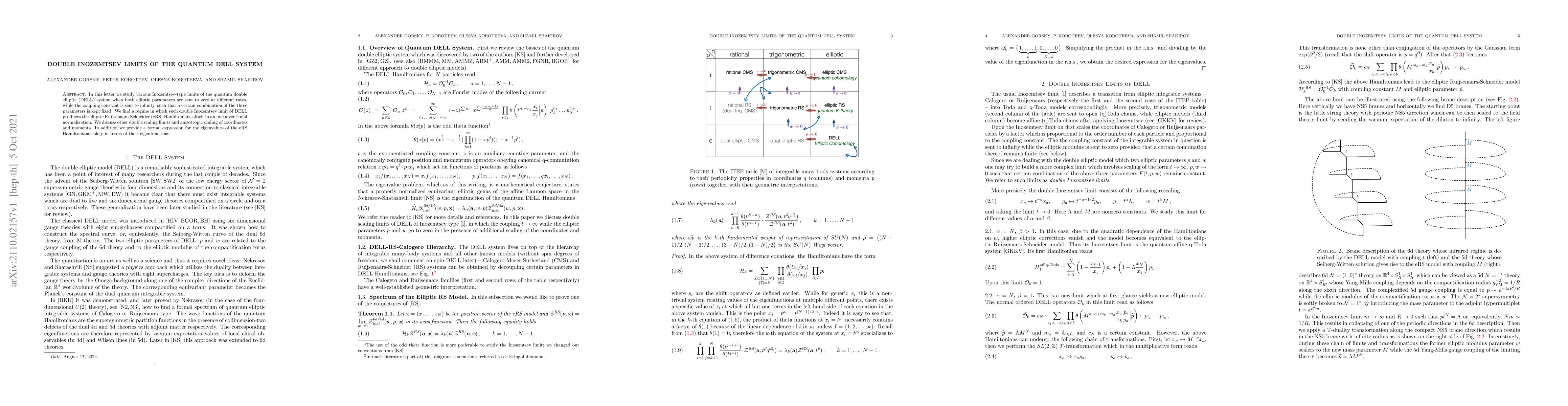 Thumbnail for Double Inozemtsev Limits of the Quantum DELL System