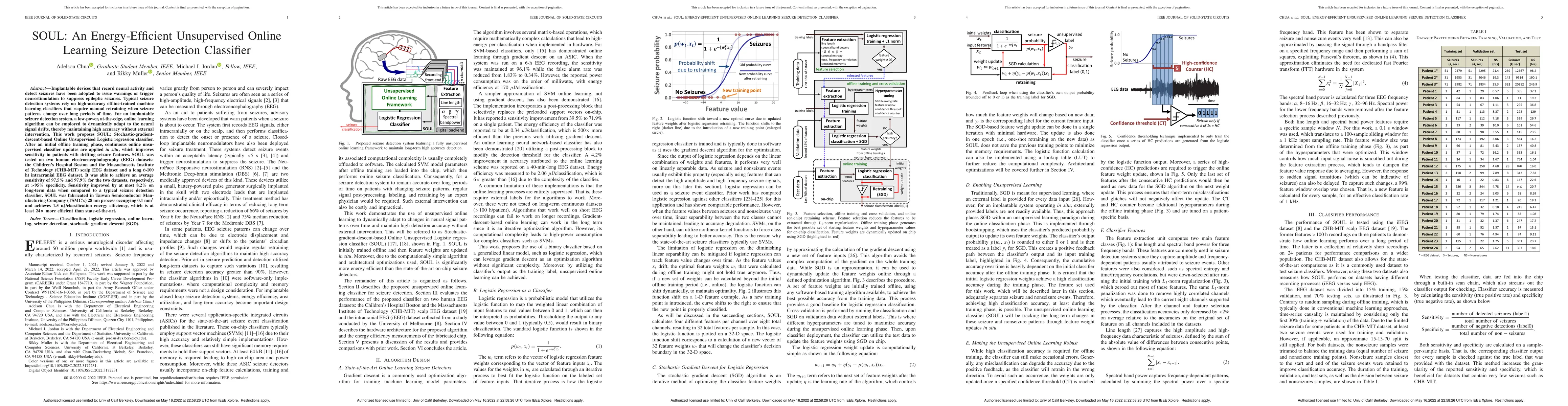Thumbnail for SOUL: An Energy-Efficient Unsupervised Online Learning Seizure Detection
  Classifier