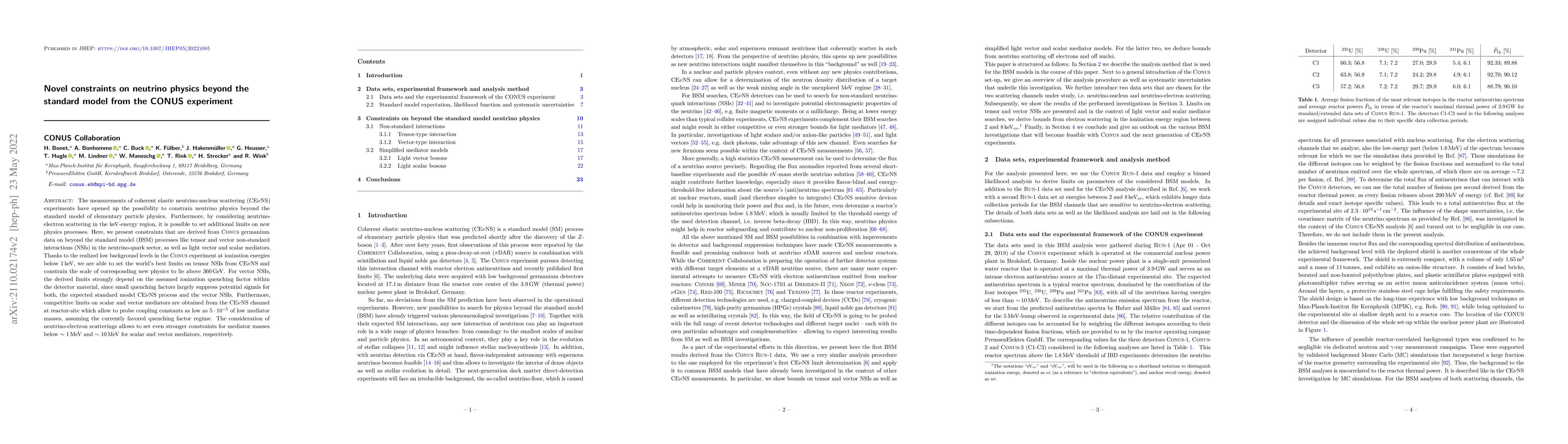 Thumbnail for Novel constraints on neutrino physics beyond the standard model from the
  CONUS experiment
