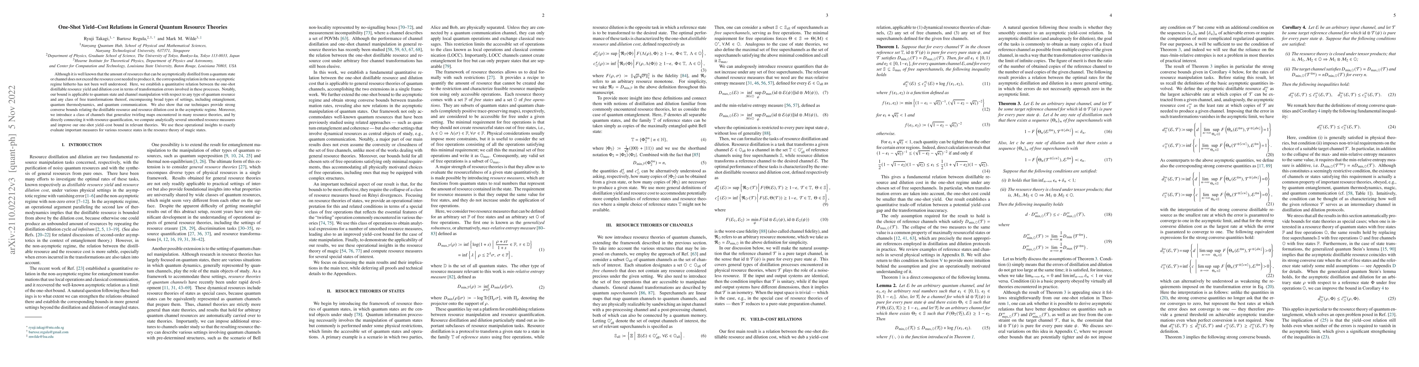 Thumbnail for One-Shot Yield-Cost Relations in General Quantum Resource Theories