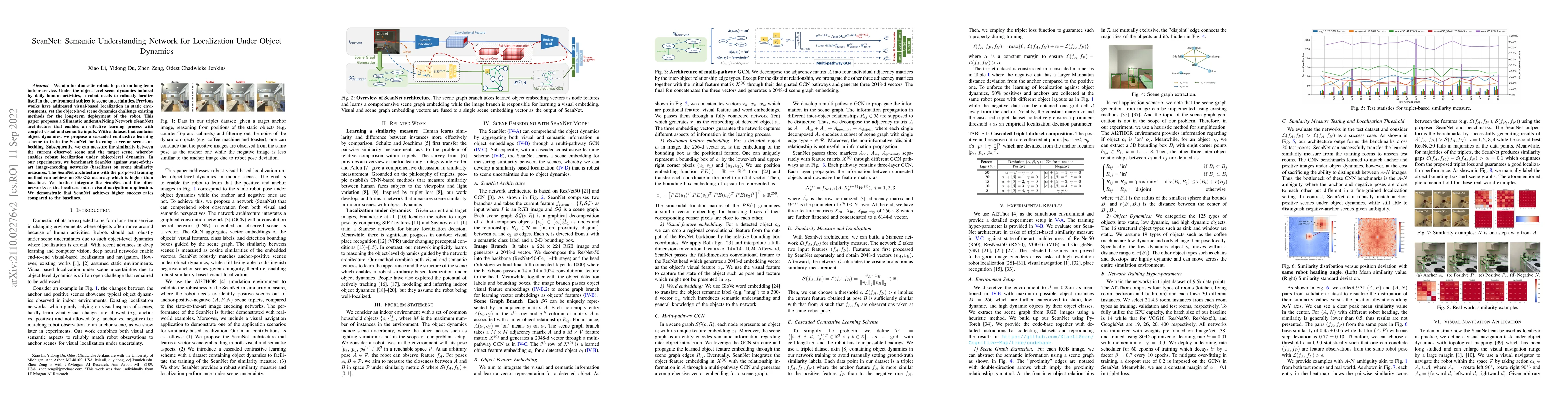 Thumbnail for SeanNet: Semantic Understanding Network for Localization Under Object
  Dynamics