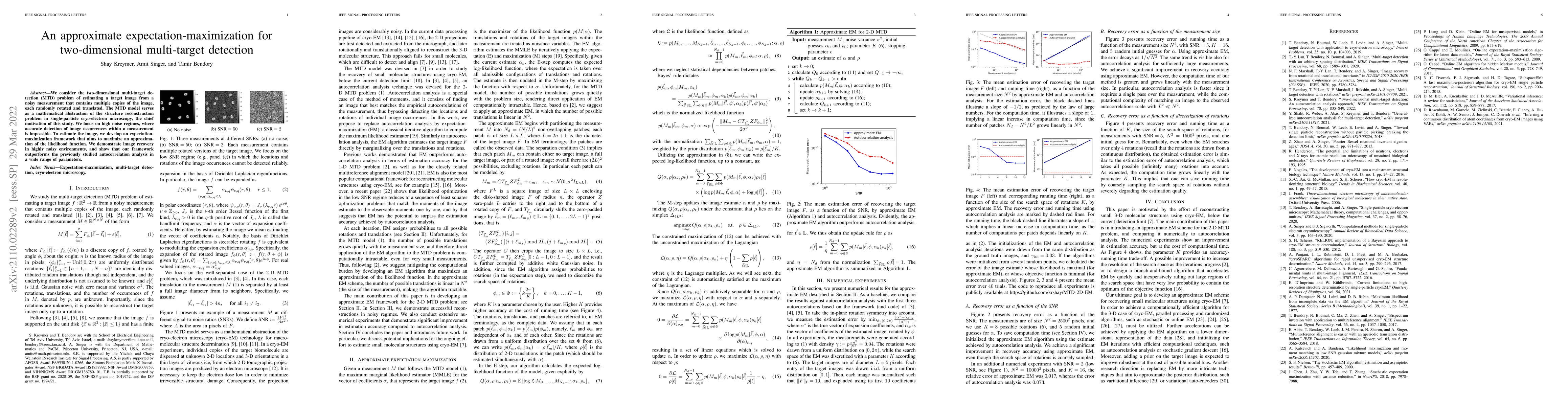 Thumbnail for An approximate expectation-maximization for two-dimensional multi-target
  detection