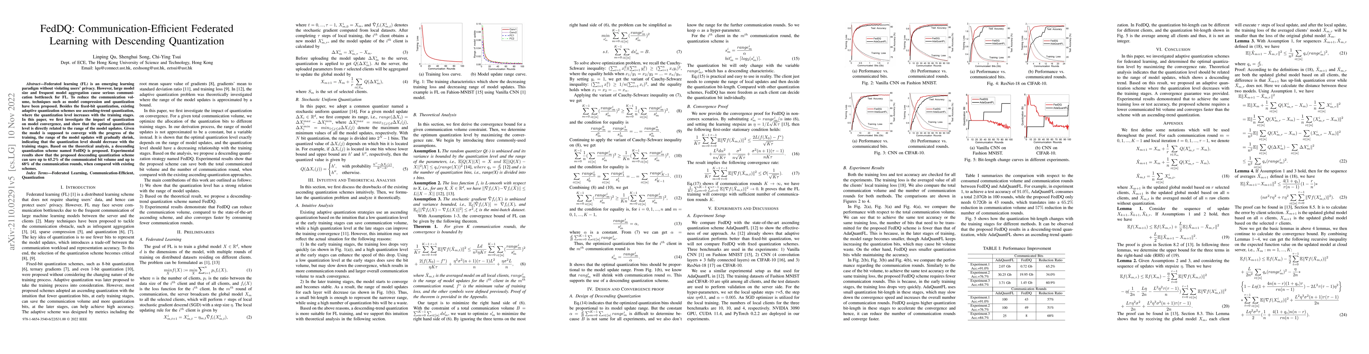 Thumbnail for FedDQ: Communication-Efficient Federated Learning with Descending
  Quantization