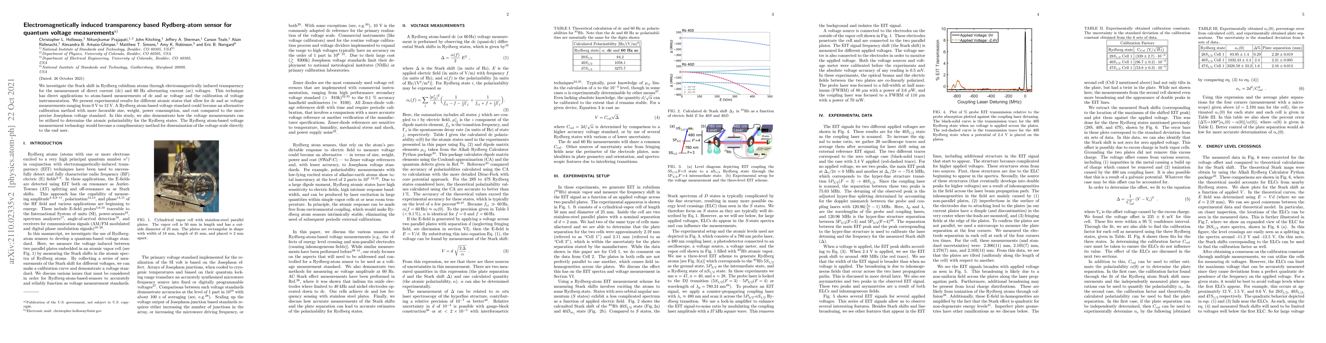 Thumbnail for Electromagnetically induced transparency based Rydberg-atom sensor for
  quantum voltage measurements
