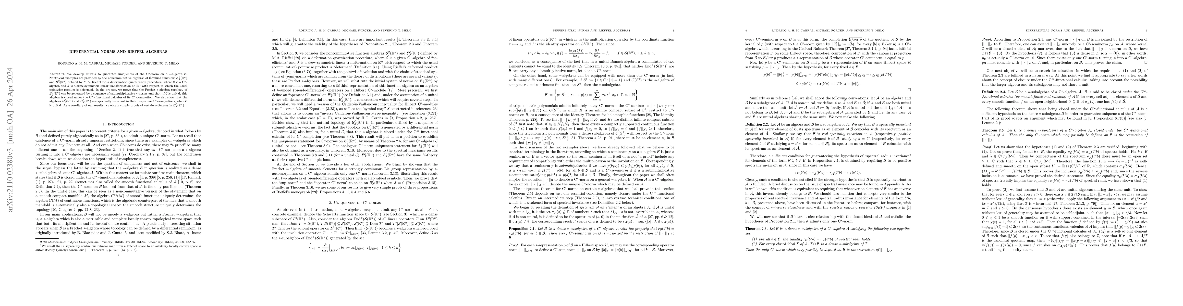 Thumbnail for Differential Norms and Rieffel Algebras