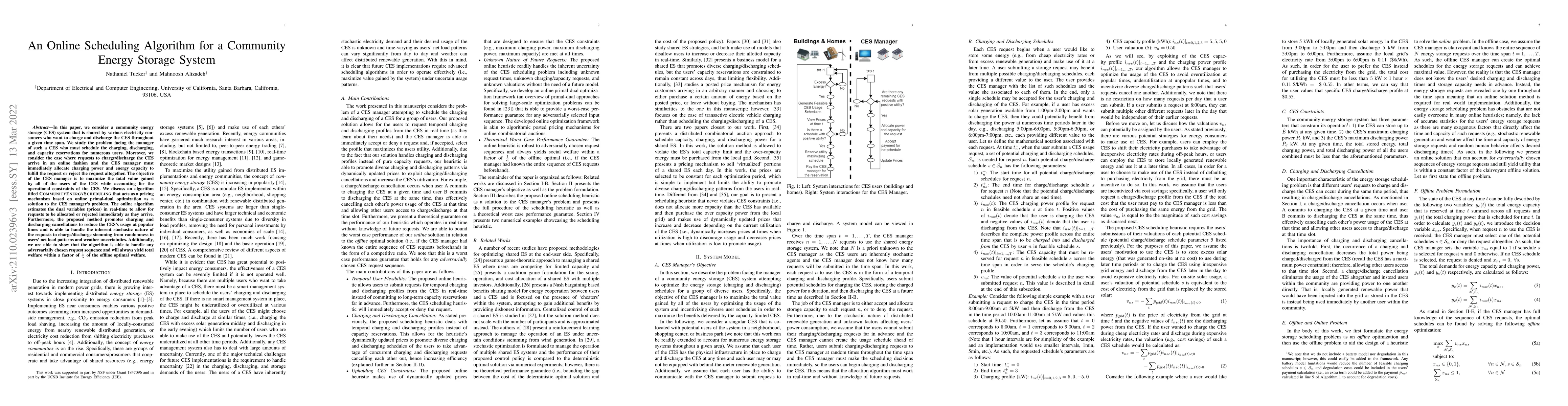 Thumbnail for An Online Scheduling Algorithm for a Community Energy Storage System
