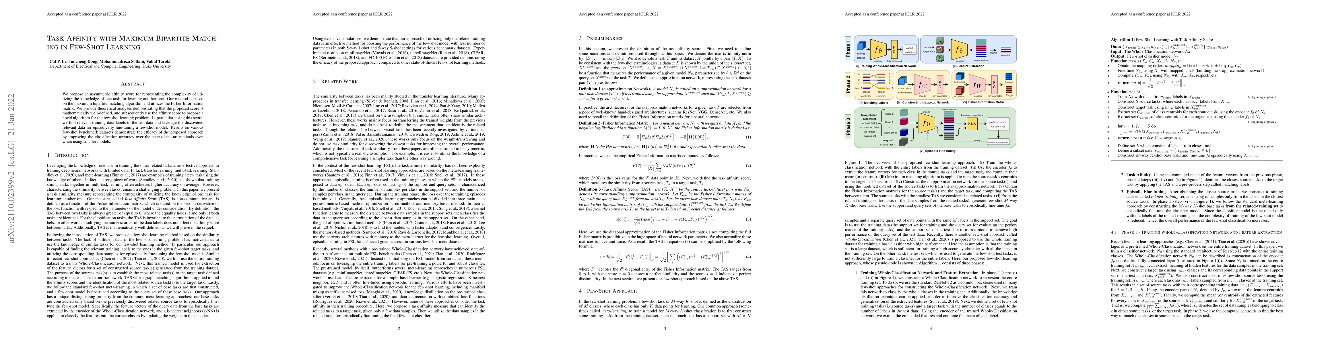 Thumbnail for Task Affinity with Maximum Bipartite Matching in Few-Shot Learning