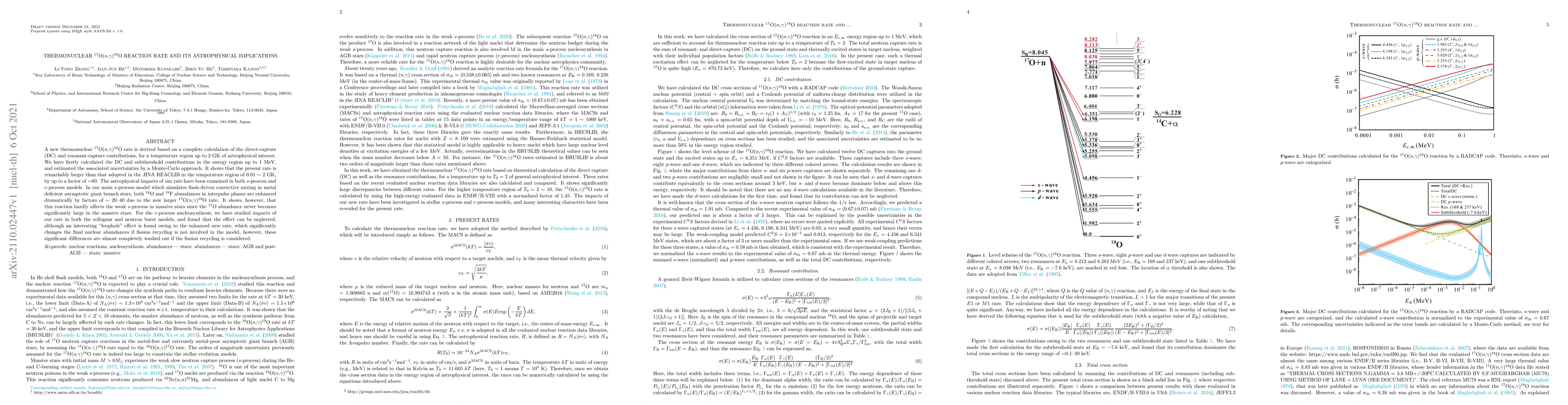 Thumbnail for Thermonuclear 17O(n,gamma)18O reaction rate and its astrophysical
  implications