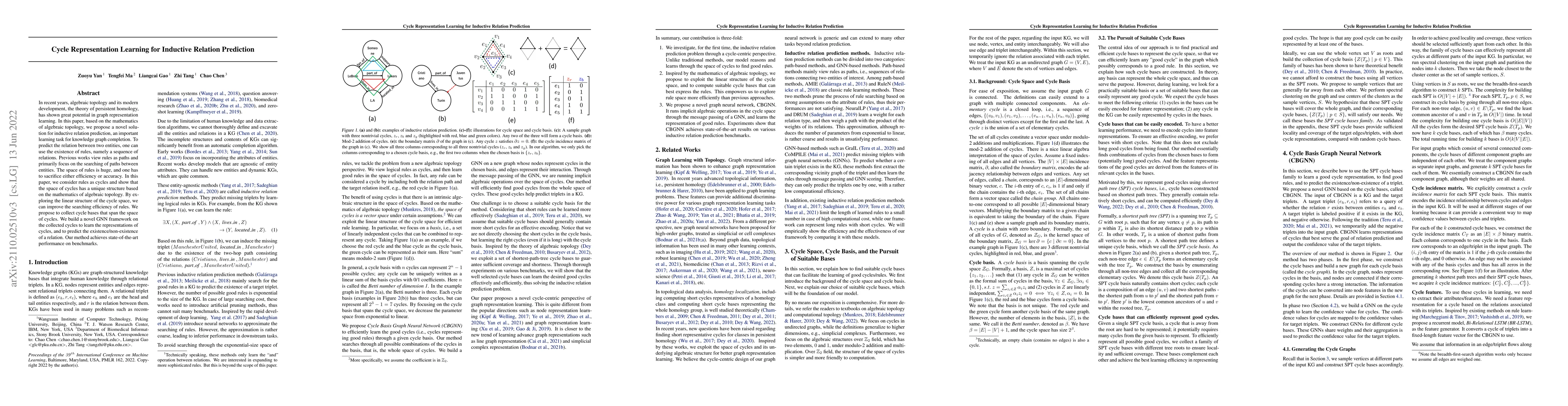 Thumbnail for Cycle Representation Learning for Inductive Relation Prediction